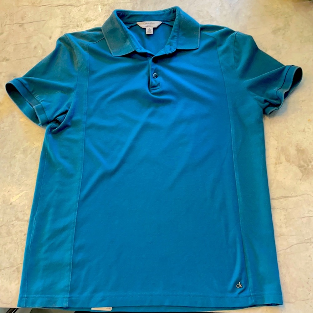 Calvin Klein medium blue polo shirt